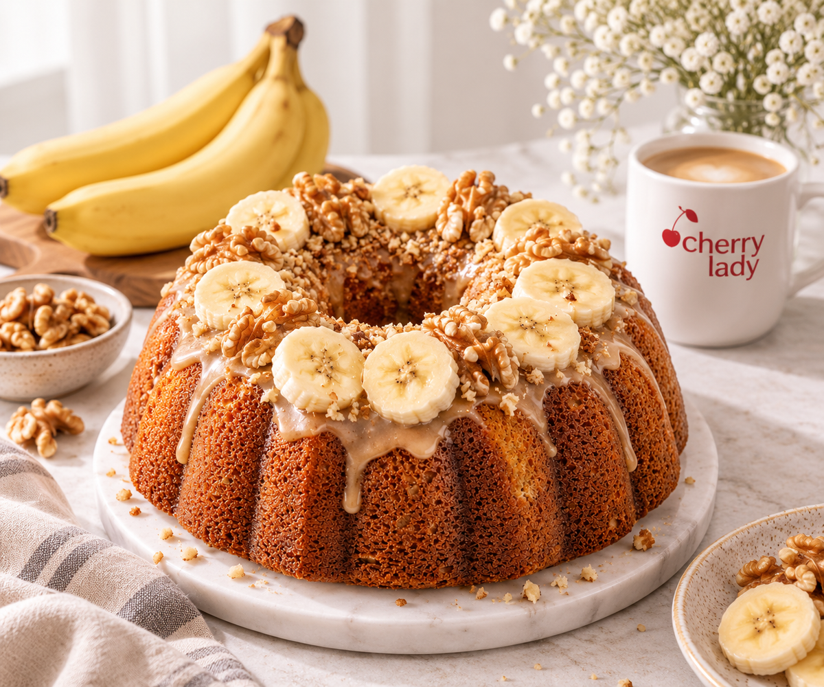 Banana & Walnut Cake