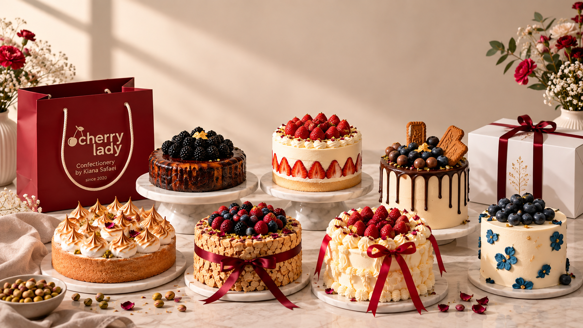 Elegant handcrafted pastries and cakes by Cherry Lady confectionery in the Netherlands